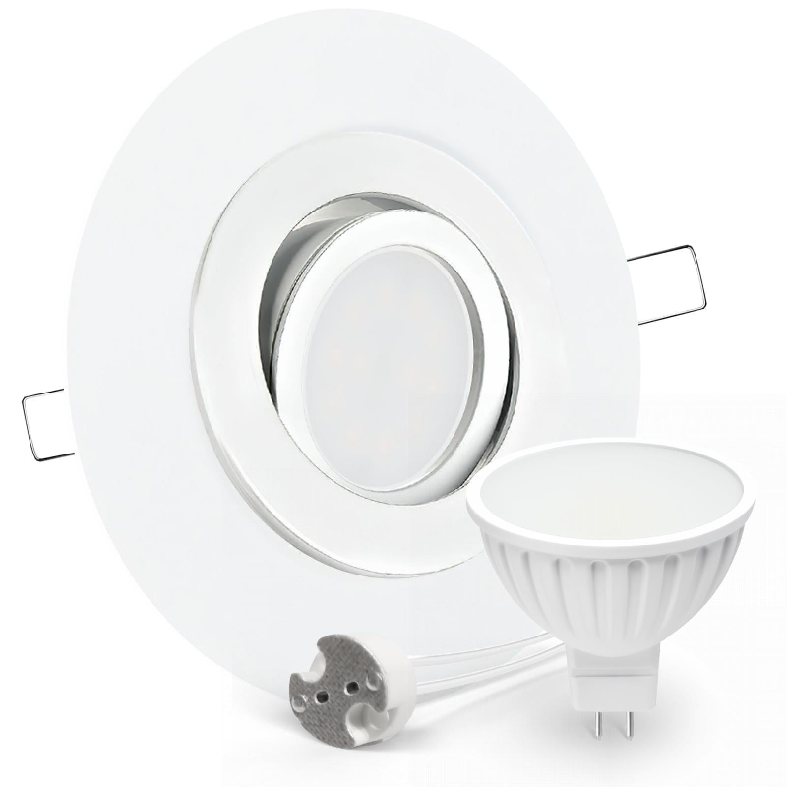 CONCEPTRUN LED Einbaustrahler Spot großer Durchmesser weiß rund schwenkbar Lochmaß Ø 68mm - 135mm Tiefe 55mm