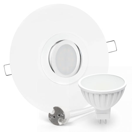 CONCEPTRUN LED Einbaustrahler Spot großer Durchmesser weiß rund schwenkbar Lochmaß Ø 68mm - 180mm Tiefe 55mm