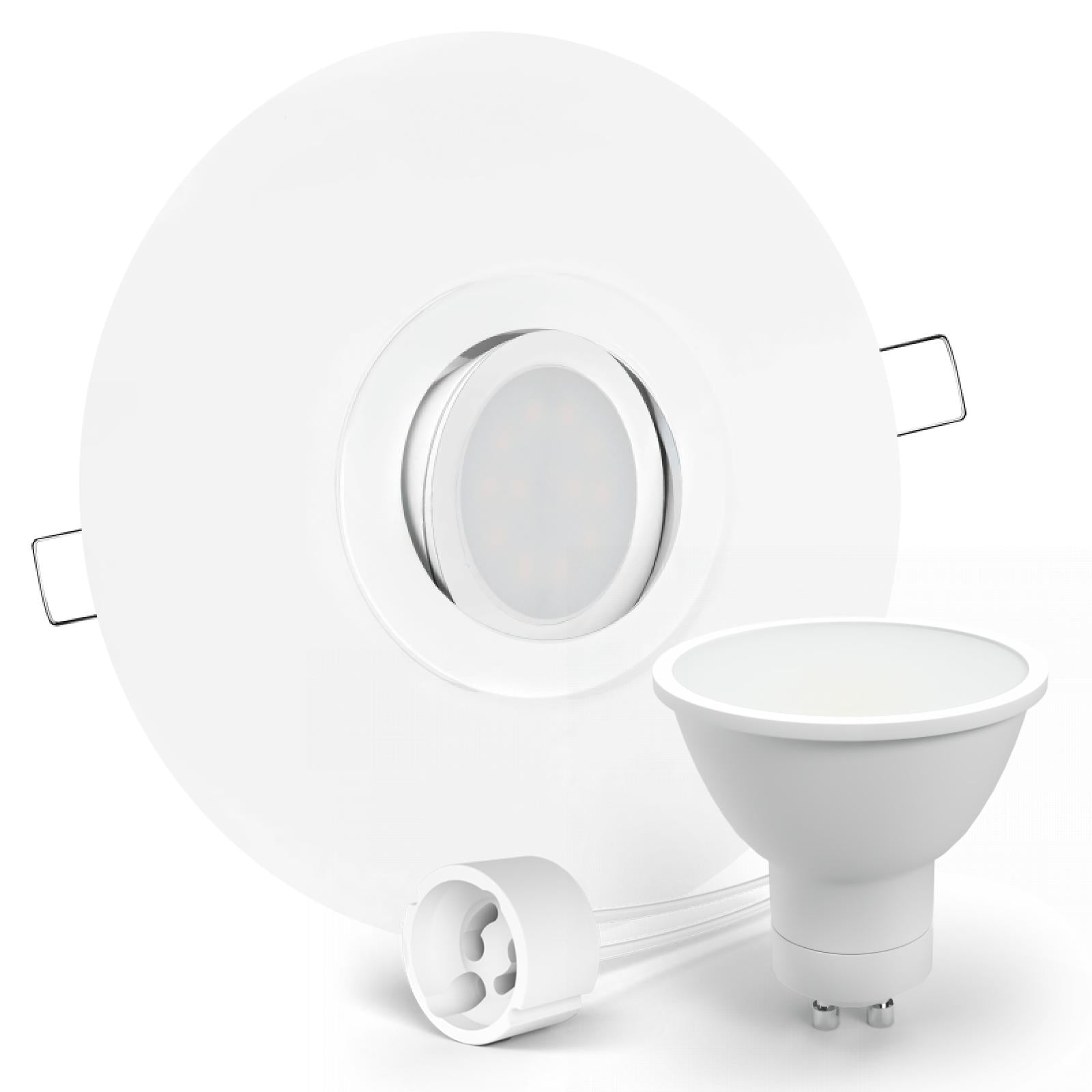 CONCEPTRUN LED Einbaustrahler Spot großer Durchmesser weiß rund schwenkbar Lochmaß Ø 68mm - 180mm Tiefe 64mm