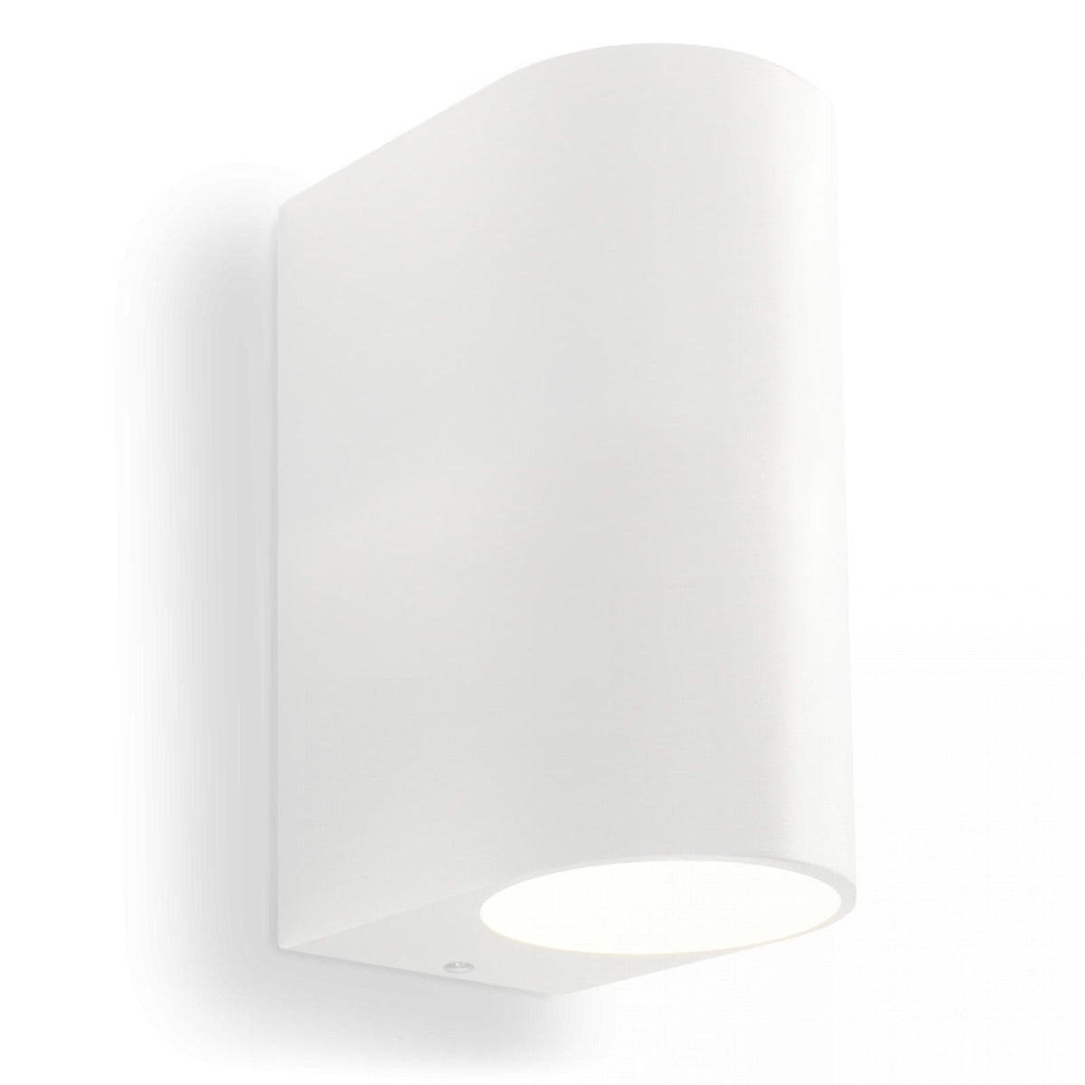 CONCEPTRUN LED Wandleuchte weiß Abgerundet Glas 2-flammig Schrauben & Dübeln IP44