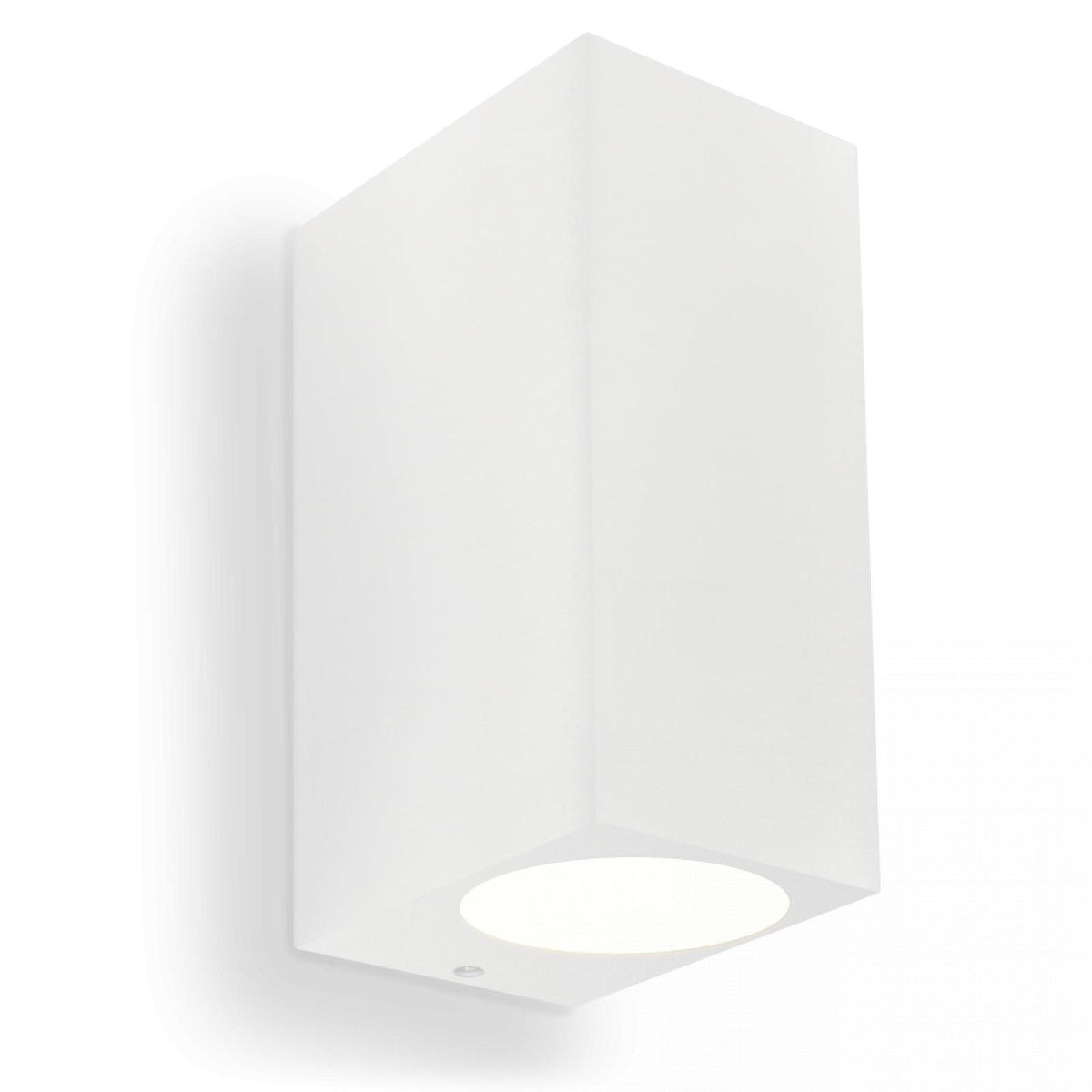 CONCEPTRUN LED Wandleuchte weiß Eckig Glas 2-flammig Schrauben & Dübeln IP44