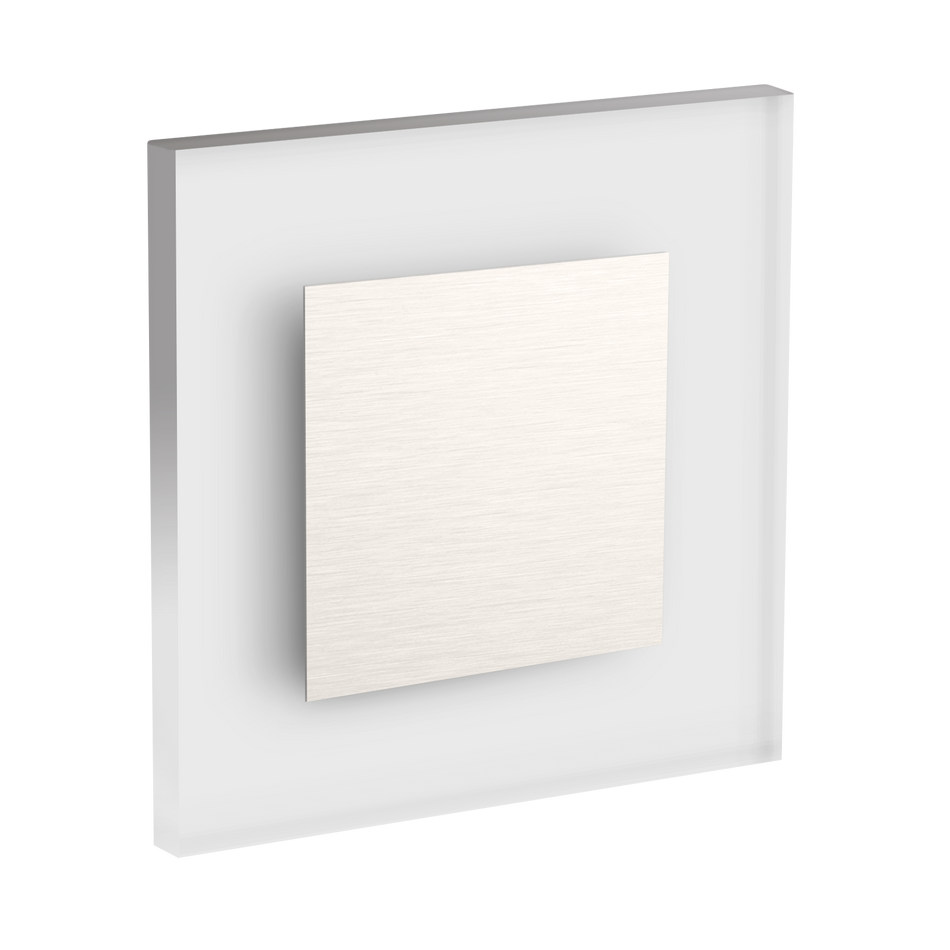 LED Treppenlicht kaltweiß 6500K Unterputz Treppenbeleuchtung eckig Stufenleuchte Edelstahl gebürstet Wandeinbauleuchte 12V WB2