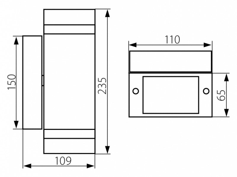 LED Wandleuchte schwarz eckig 2-flammig IP44 GU10 230V