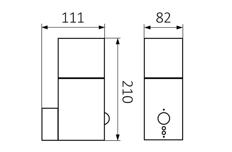 LED Wandleuchte mit Bewegungsmelder Innenleuchte anthrazit eckig 1-flammig IP44 E27 230V