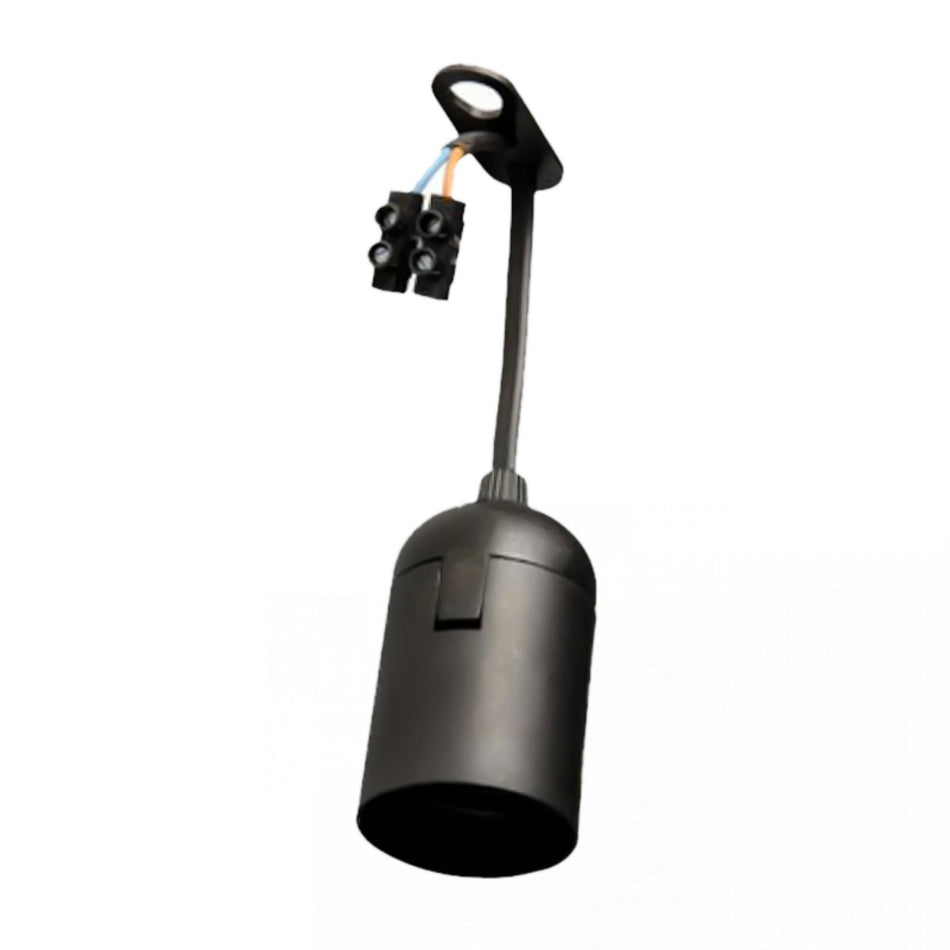 CONCEPTRUN Fassung Aufhängelasche Baustellenfassung für Hochvolt-Leuchtmittel E27 230V