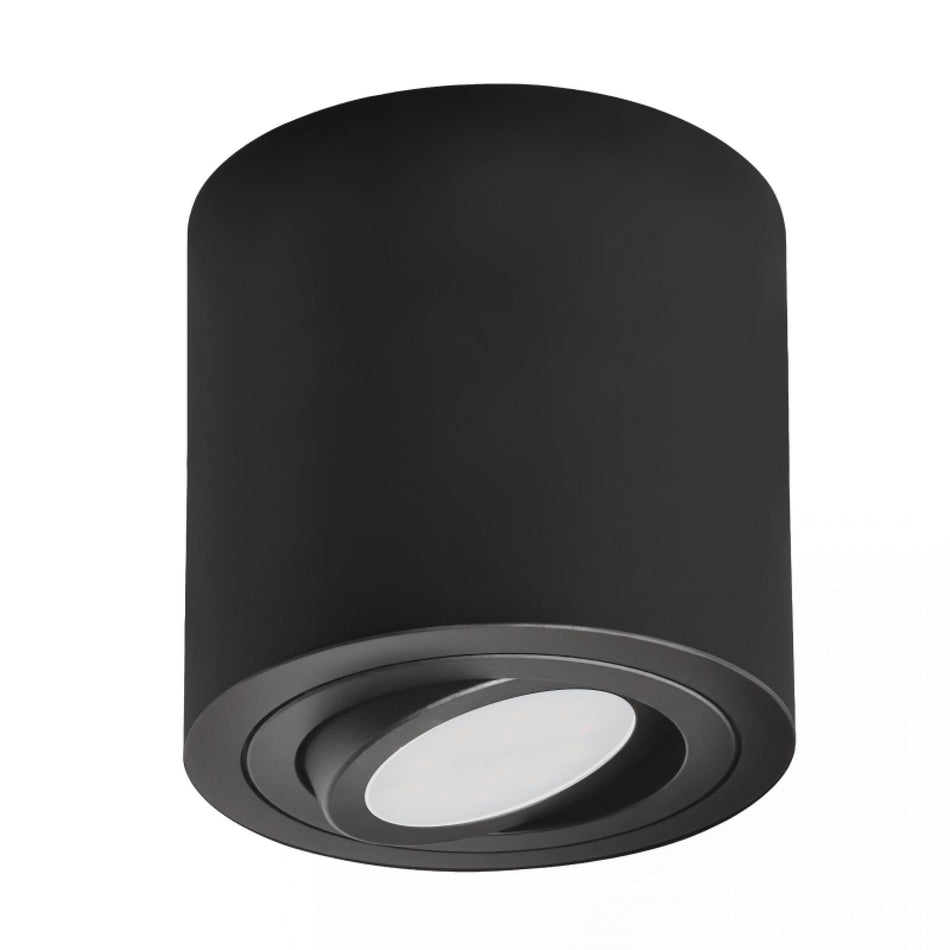 LED Aufbaustrahler 360° schwenkbar rund schwarz