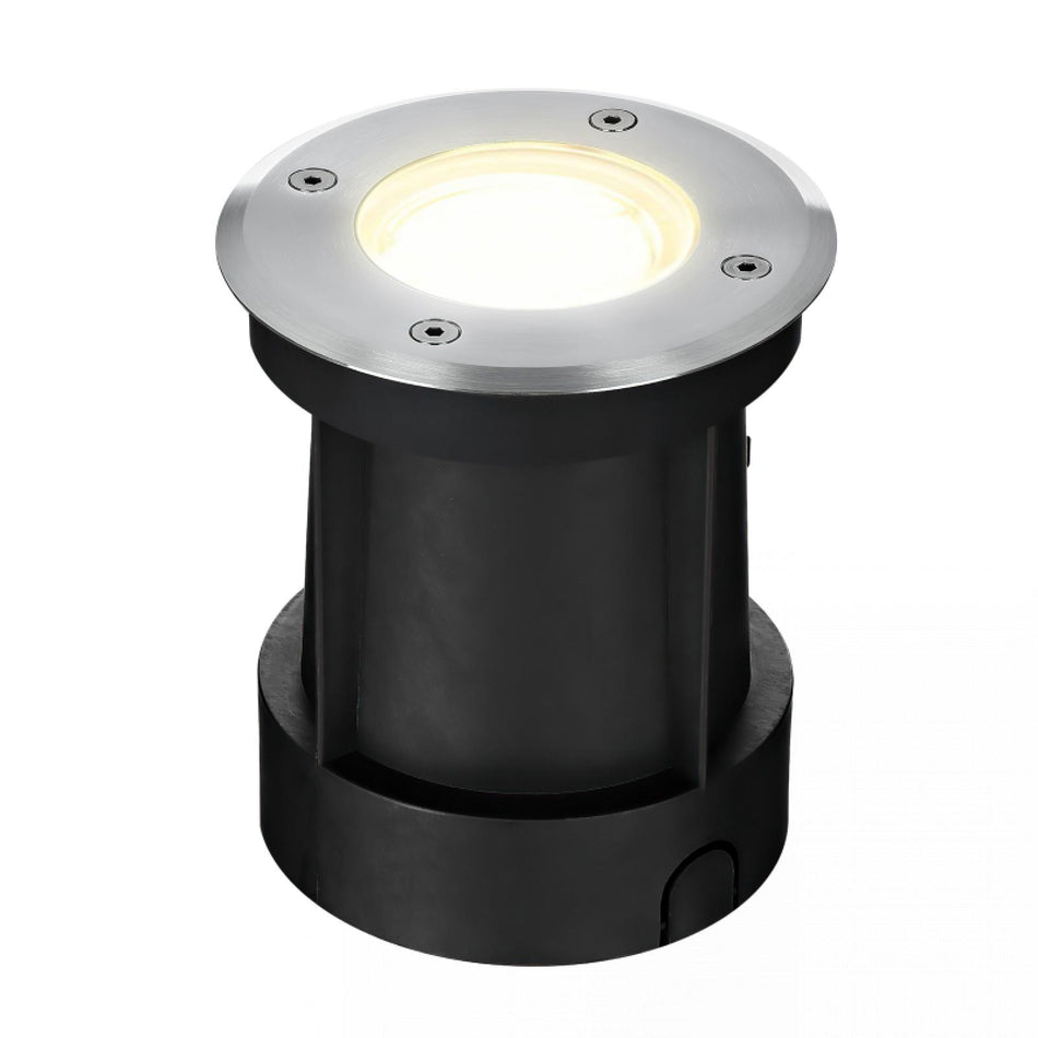 LED Bodeneinbaustrahler rund durchschleifbar Edelstahl Außenleuchte Bodenleuchte IP67