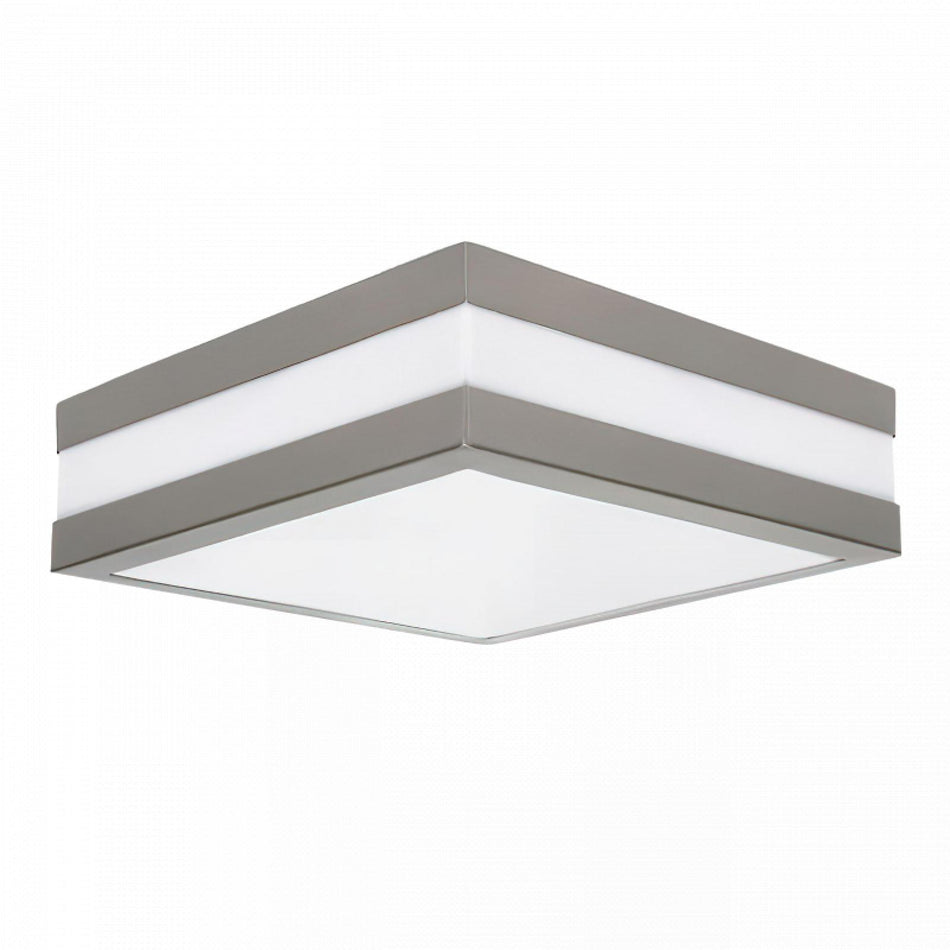 LED Deckenleuchte eckig Edelstahl spritzwassergeschützt IP44