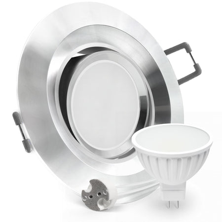 CONCEPTRUN LED Einbaustrahler Spot Aluminium rund 360° schwenkbar Lochmaß Ø 68mm - 95mm Tiefe 55mm Fassung