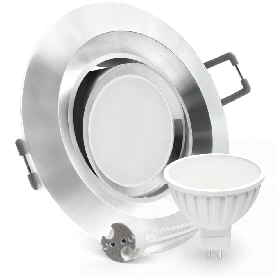 CONCEPTRUN LED Einbaustrahler Spot Aluminium rund 360° schwenkbar Lochmaß Ø 68mm - 95mm Tiefe 55mm Fassung