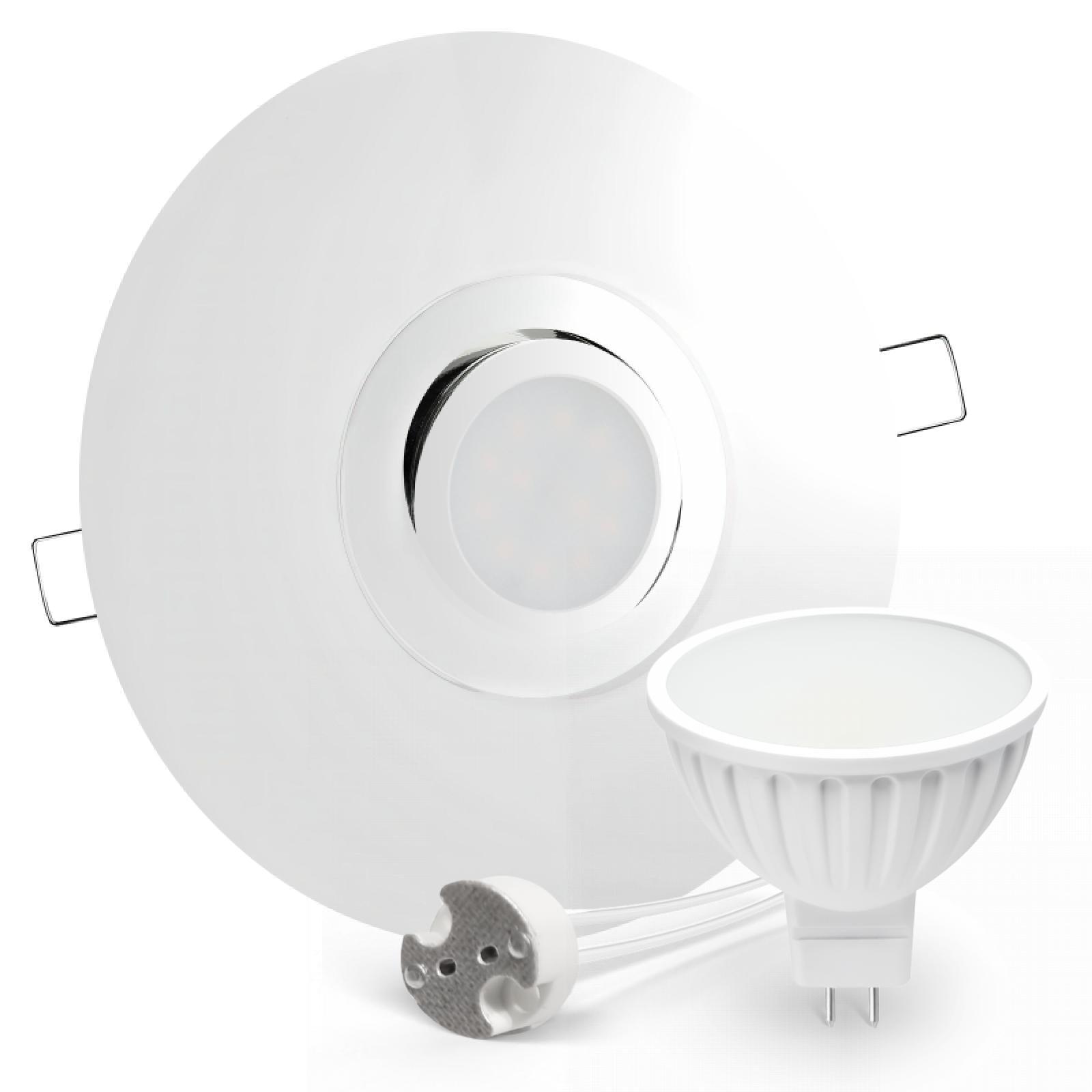 CONCEPTRUN LED Einbaustrahler Edelstahl – 360° Schwenkbar, MR16 12V, Warmweiß – Lochmaß 65–78 Mm