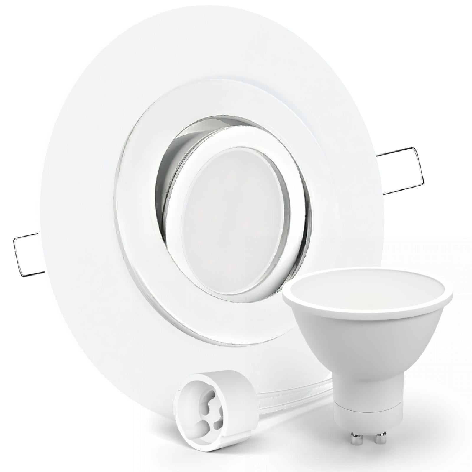 CONCEPTRUN LED Einbaustrahler Spot großer Durchmesser weiß rund schwenkbar Lochmaß Ø 68mm - 135mm Tiefe 64mm