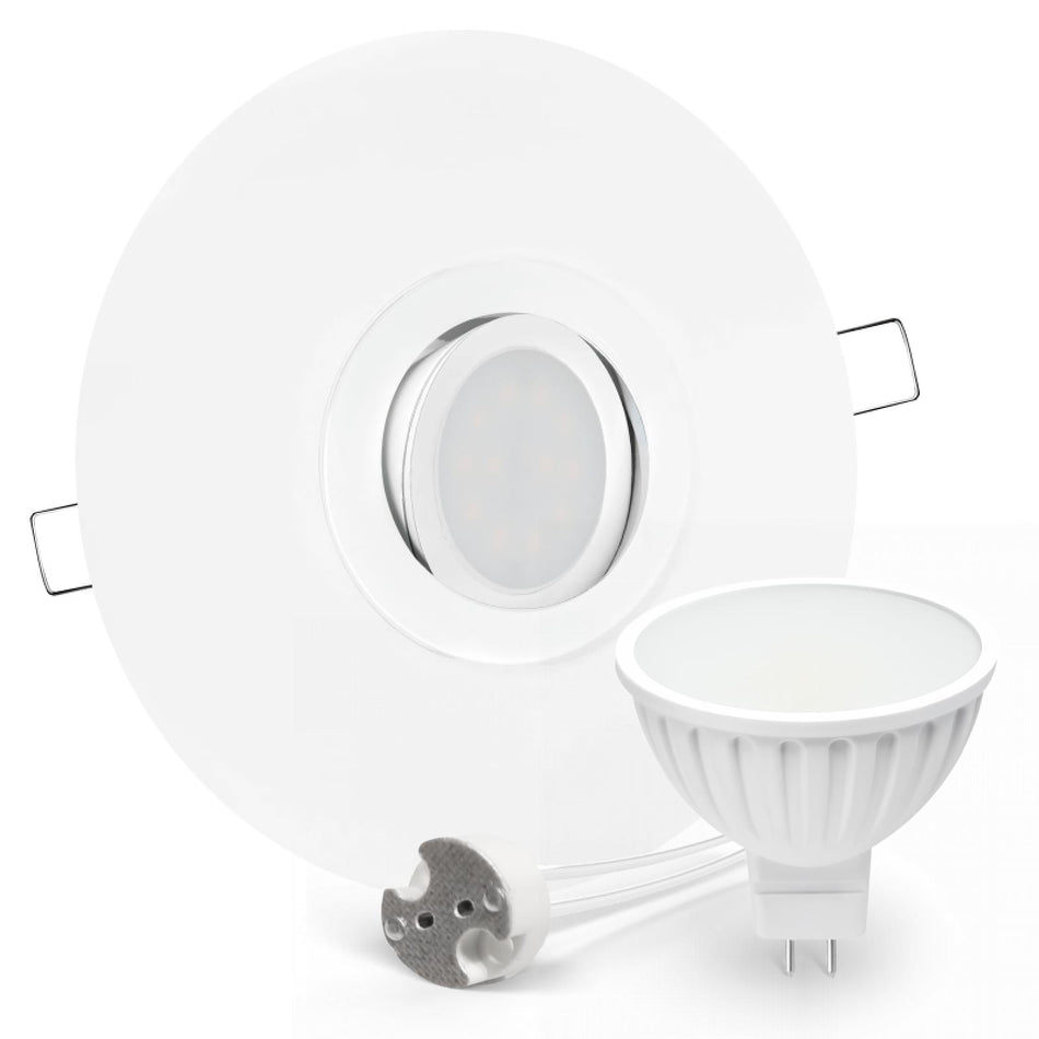 CONCEPTRUN LED Einbaustrahler Spot großer Durchmesser weiß rund schwenkbar Lochmaß Ø 68mm - 180mm Tiefe 55mm