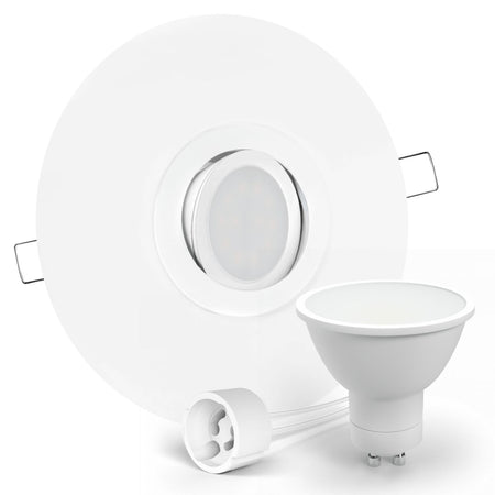 CONCEPTRUN LED Einbaustrahler Spot großer Durchmesser weiß rund schwenkbar Lochmaß Ø 68mm - 180mm Tiefe 64mm