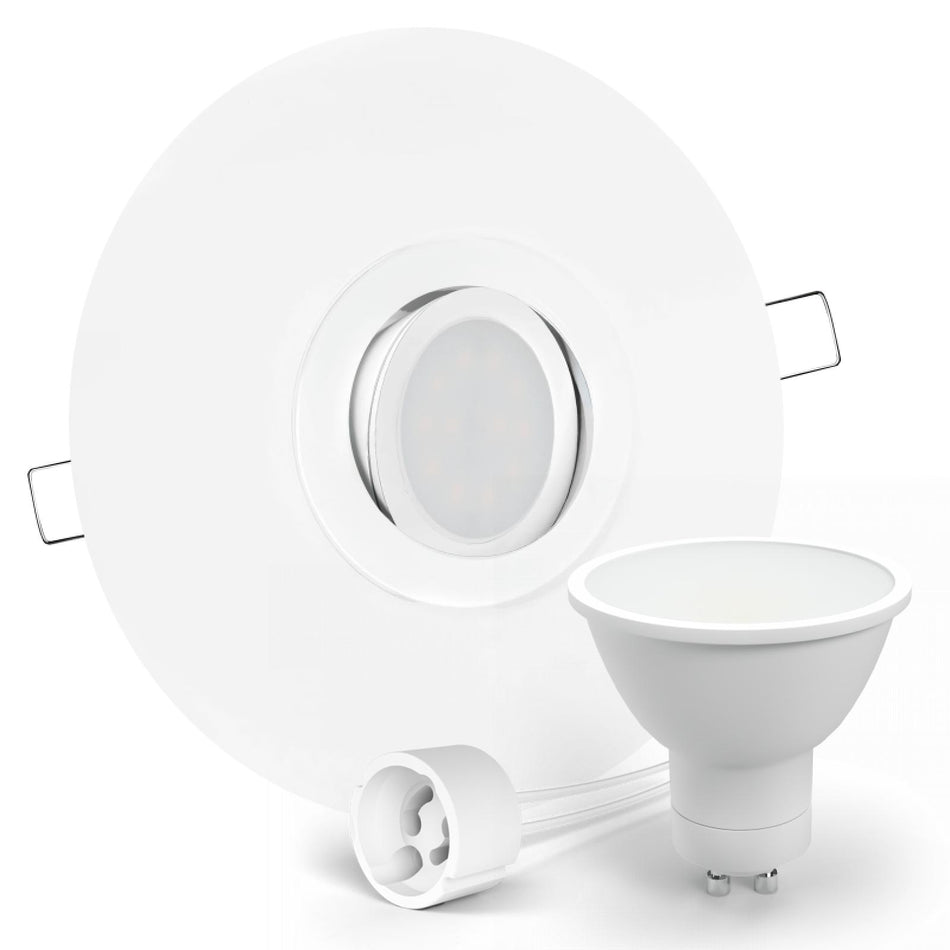 CONCEPTRUN LED Einbaustrahler Spot großer Durchmesser weiß rund schwenkbar Lochmaß Ø 68mm - 180mm Tiefe 64mm