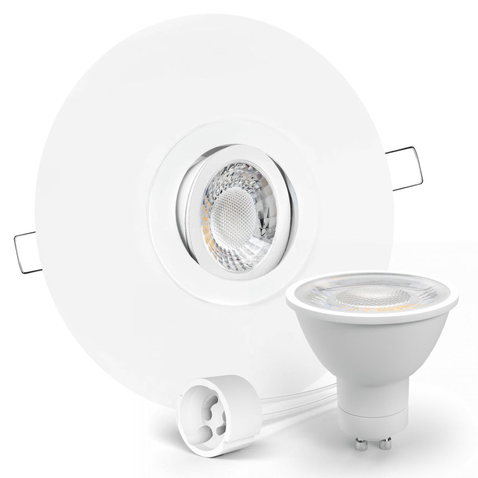 LED Einbaustrahler Spot großer Durchmesser weiß rund schwenkbar Lochmaß Ø 68mm - 180mm GU10 230V