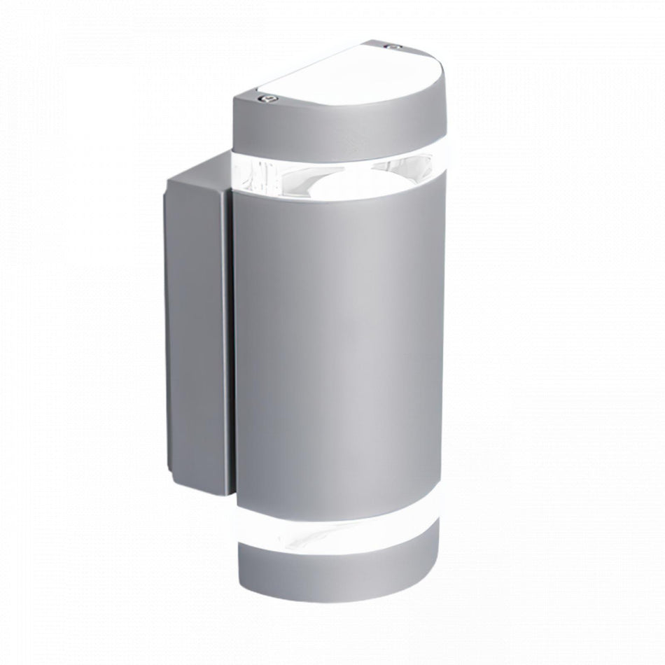 LED Wandleuchte Innenleuchte grau halbrund 2-flammig IP44 GU10 230V