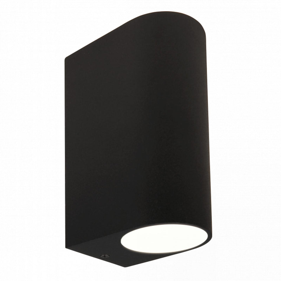 CONCEPTRUN LED Wandleuchte schwarz Abgerundet Glas 2-flammig Schrauben & Dübeln IP44