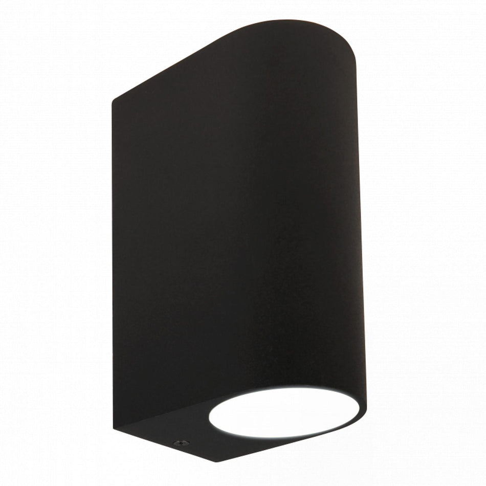 LED Wandleuchte Innenleuchte schwarz halbrund 2-flammig IP44 GU10 230V