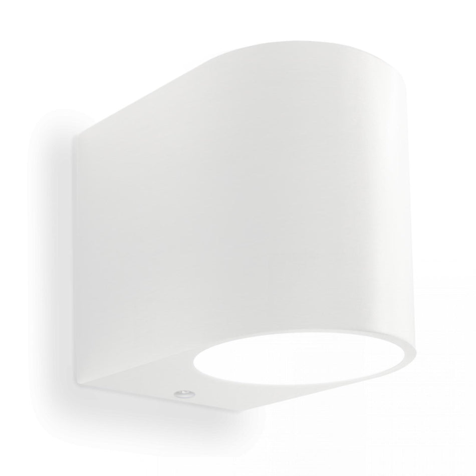 LED Wandleuchte Innenleuchte weiß halbrund 1-flammig IP44 GU10 230V