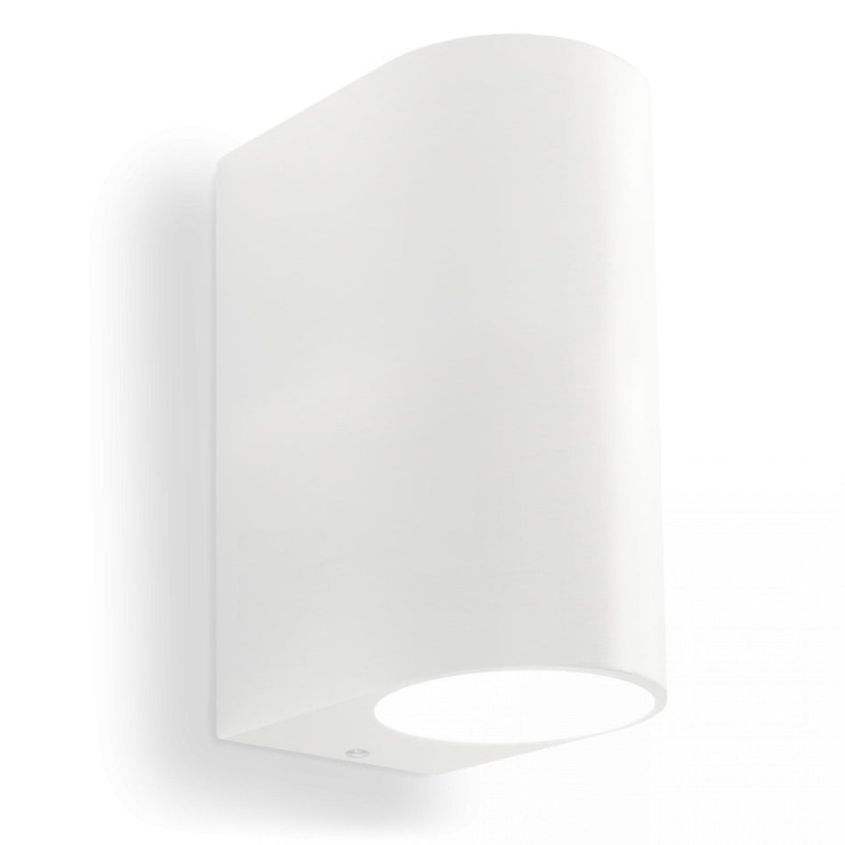 LED Wandleuchte Innenleuchte weiß halbrund 2-flammig IP44 GU10 230V
