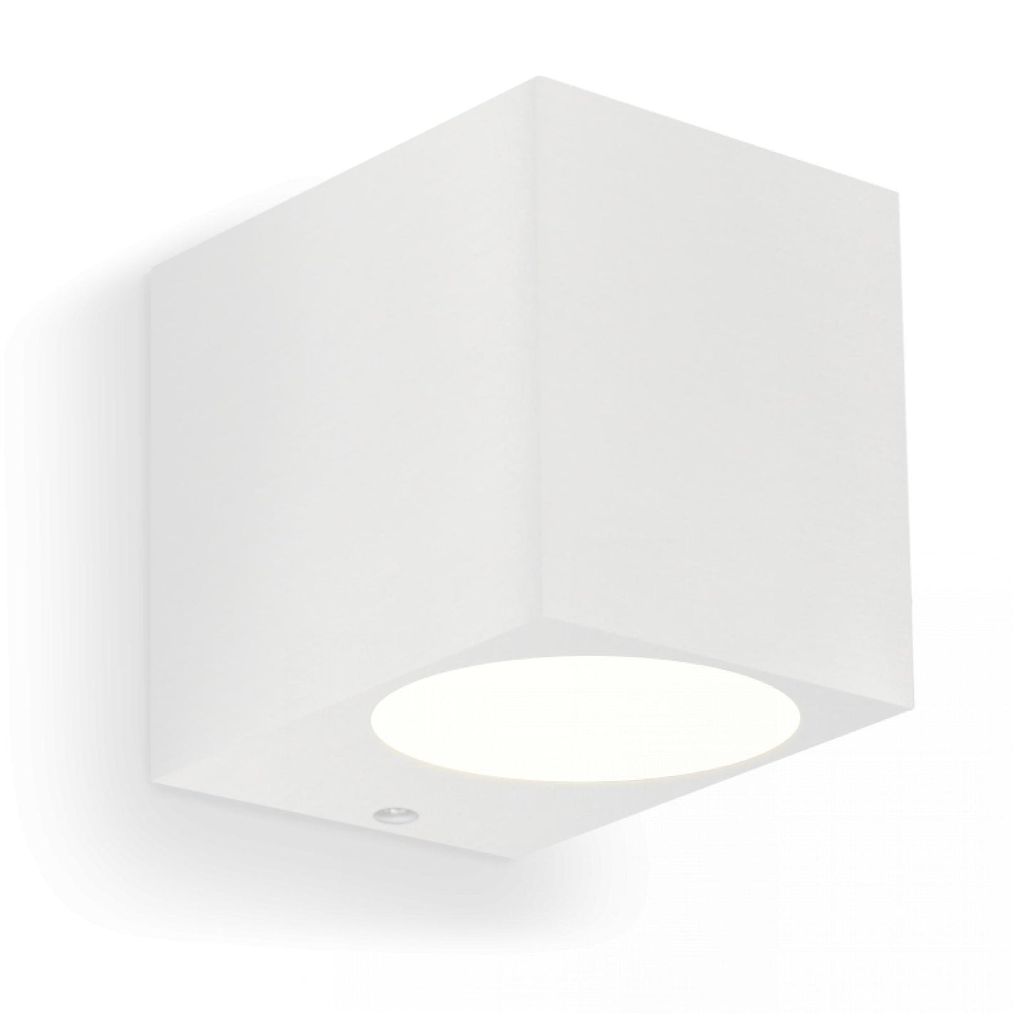 CONCEPTRUN LED Wandleuchte weiß Eckig Glas 1-flammig Schrauben & Dübeln IP44