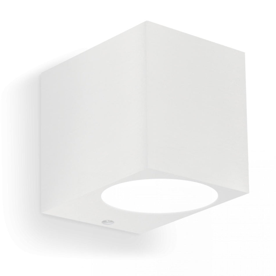 LED Wandleuchte Innenleuchte weiß eckig 1-flammig IP44 GU10 230V