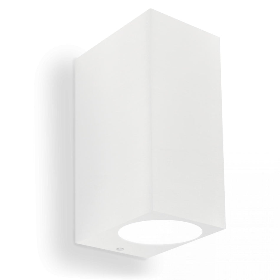 LED Wandleuchte Innenleuchte weiß eckig 2-flammig IP44 GU10 230V