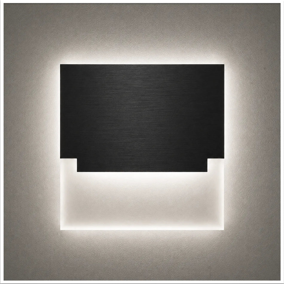LED Treppenbeleuchtung Treppenlicht neutralweiß Wandeinbauleuchte Wandeinbaustrahler eckig Stufenleuchte Edelstahl Schwarz 12V WB4B