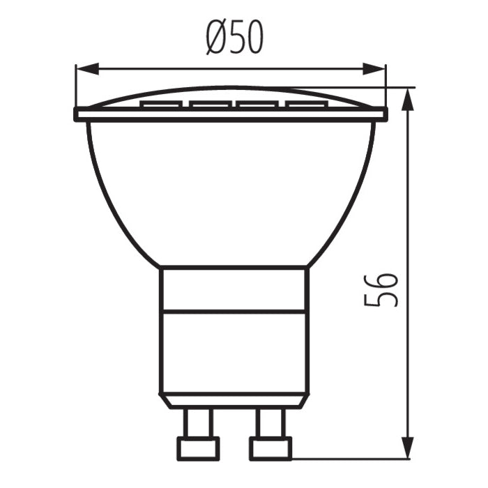 1,2W LED Leuchtmittel warmweiß 3000K GU10 230V