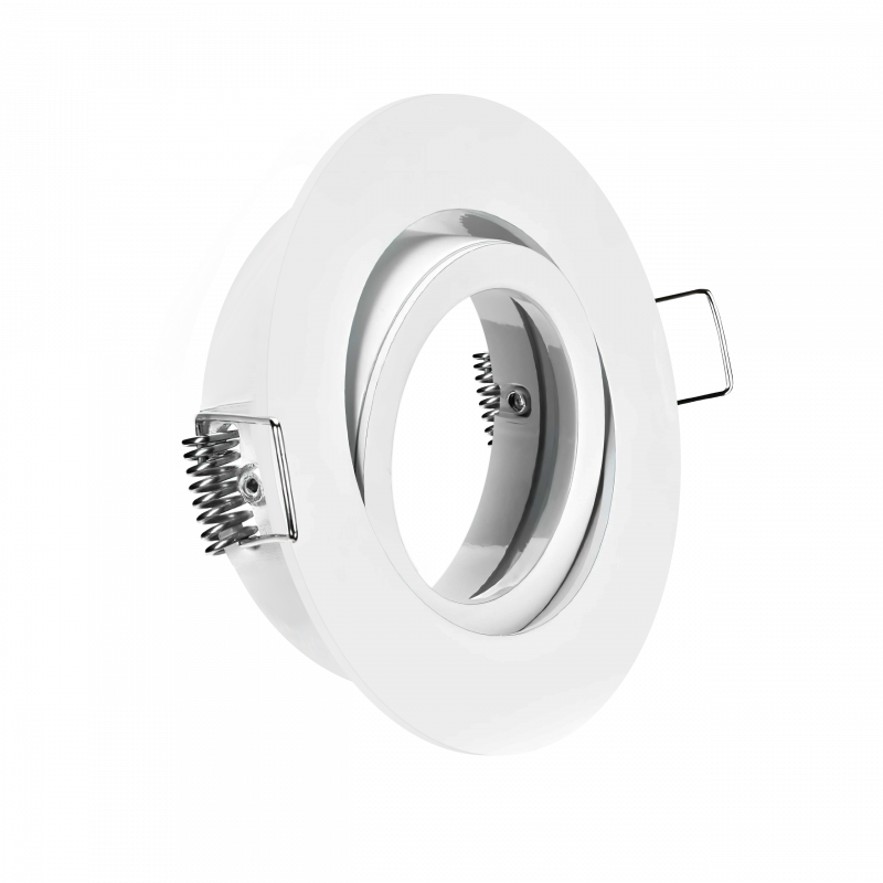 LED Einbaustrahler weiß | Runder Einbauspot | 360° schwenkbar | Lochmaß Ø 68mm - 75mm | Einbautiefe 64mm | Anschlussfertig mit GU10 230V Fassung 
