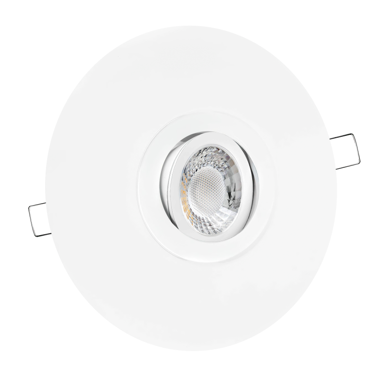 LED Einbaustrahler mit Ausgleichsblende für große Lochausschnitte weiß | Rund | schwenkbar | Lochmaß Ø 68mm - 180mm | Einbautiefe 64mm | GU10 230V 