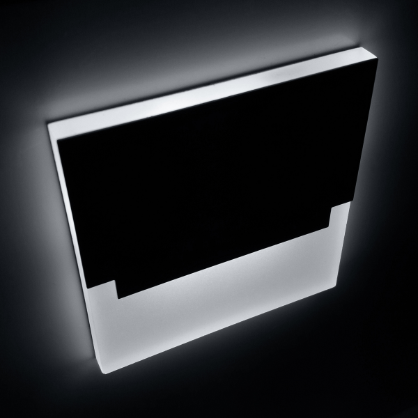 LED Wandeinbaustrahler Treppenlicht Wandeinbauleuchte kaltweiß flach Satinglas quadratisch WB4 12V