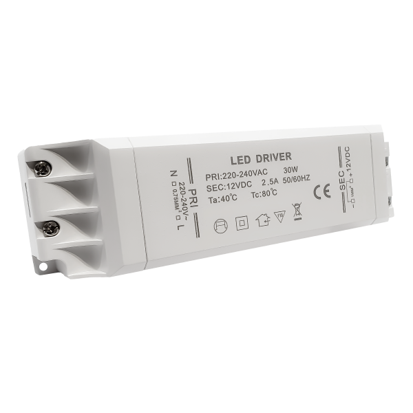 LED Transformator 12V-DC 2,5A max. 30W Netzteil Treiber Driver Netzgerät
