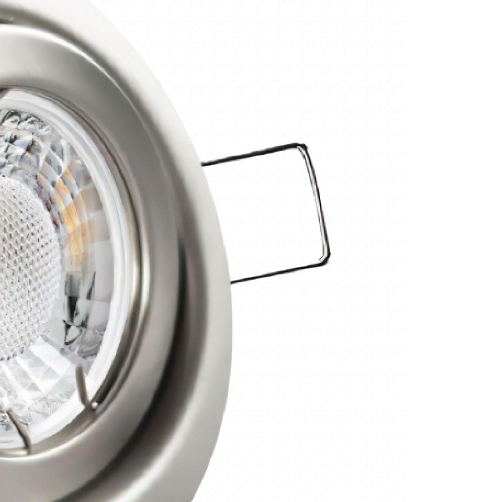 LED Einbaustrahler Edelstahl gebürstet | Runder Einbauspot | 360° schwenkbar | Lochmaß Ø 78mm - 85mm | geringe Einbautiefe 24mm | Anschlussfertig 