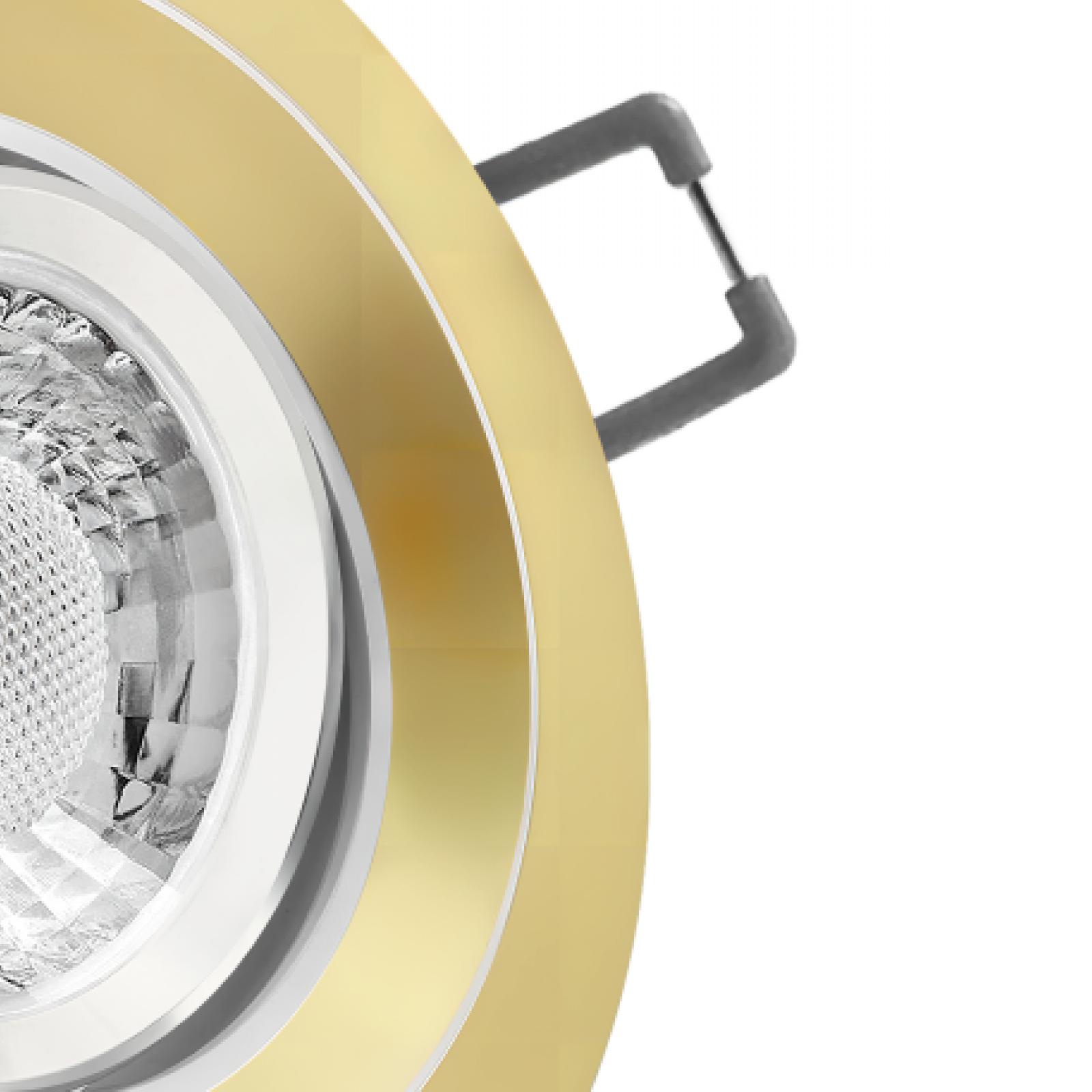 LED Einbaustrahler Gold matt | Runder Einbauspot | 360° schwenkbar | Lochmaß Ø 68mm - 95mm | geringe Einbautiefe 27mm | Anschlussfertig 