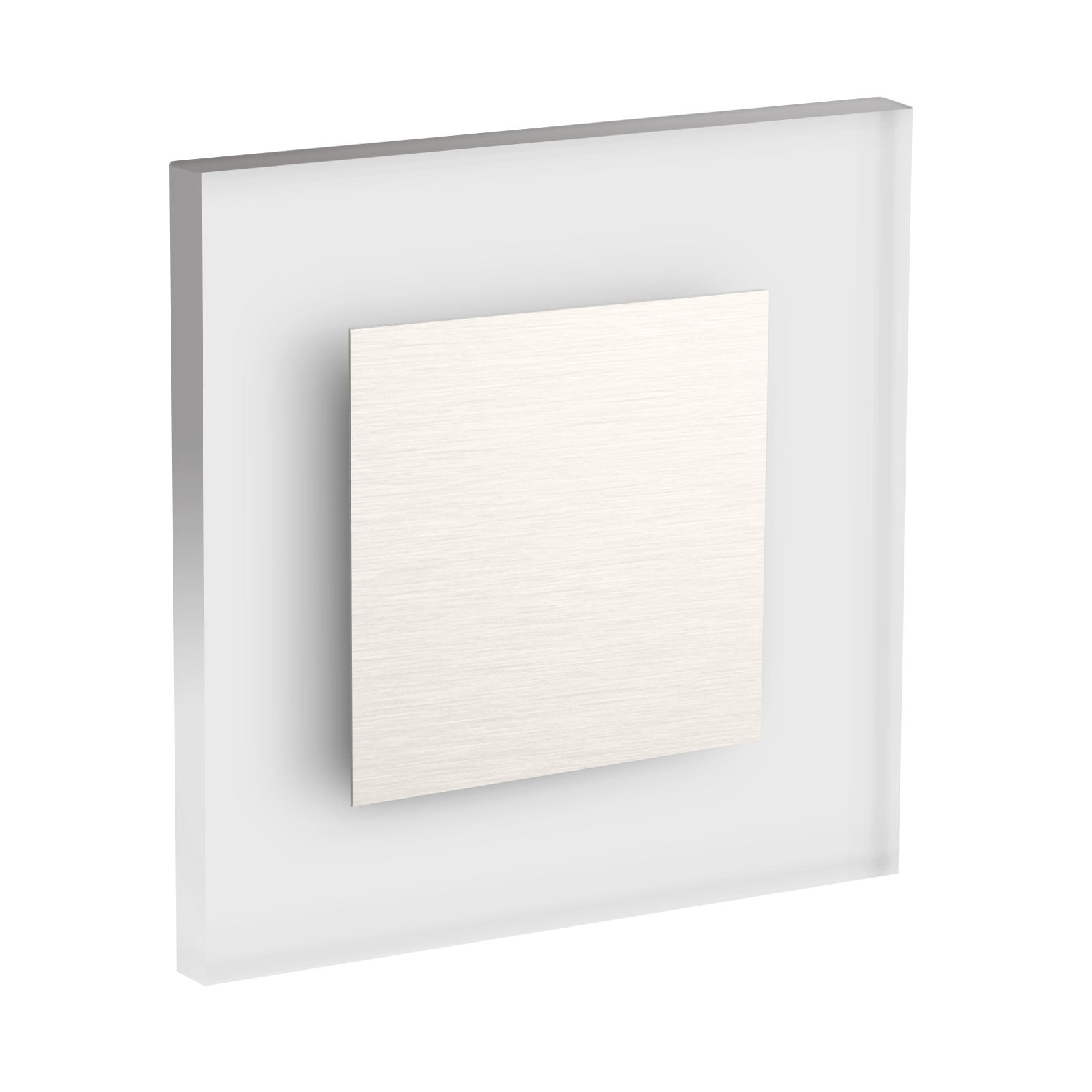 LED Wandeinbaustrahler Treppenlicht Wandeinbauleuchte warmweiß flach Satinglas quadratisch WB1 12V