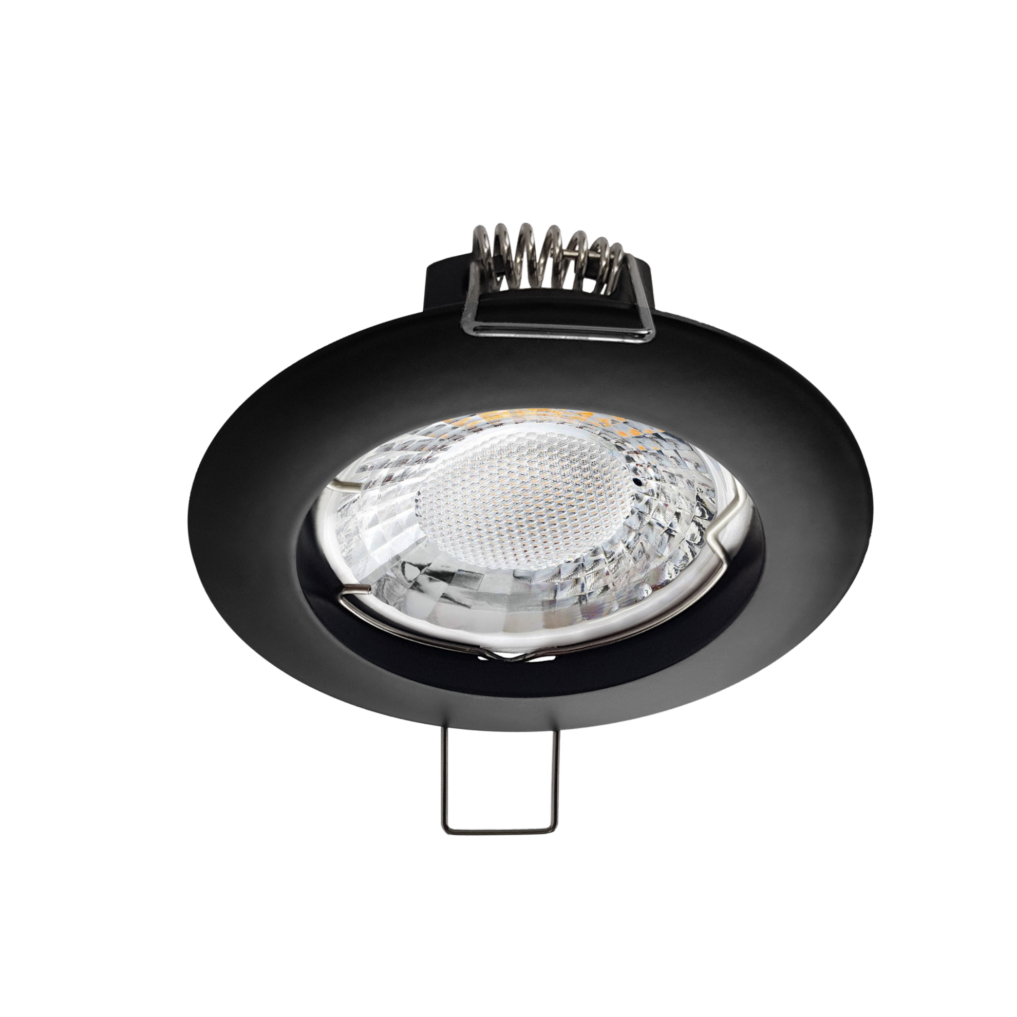LED Einbaustrahler schwarz | Runder Einbauspot | Lochmaß Ø 60mm - 70mm | Einbautiefe 64mm | Anschlussfertig mit GU10 230V Fassung 