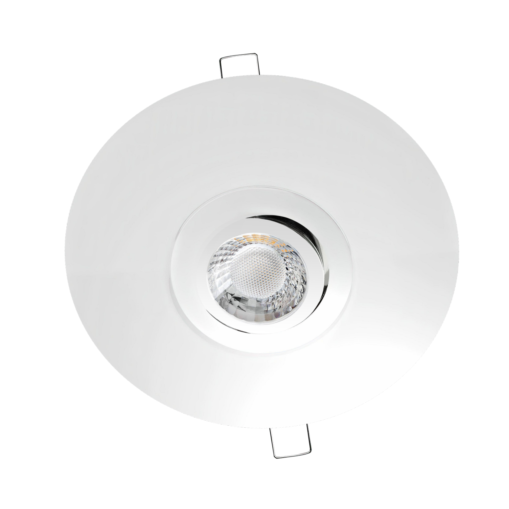 LED Einbaustrahler mit Ausgleichsblende für große Lochausschnitte Chrom glänzend | Rund | schwenkbar | Lochmaß Ø 68mm - 180mm | Einbautiefe 64mm | GU10 230V 